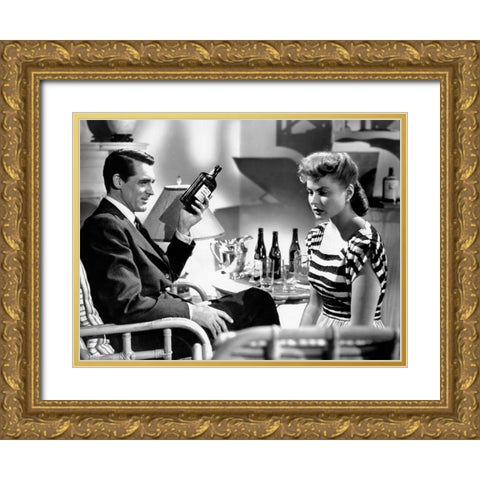 Cary Grant Gold Ornate Wood Framed Art Print with Double Matting by Hollywood Photo Archive