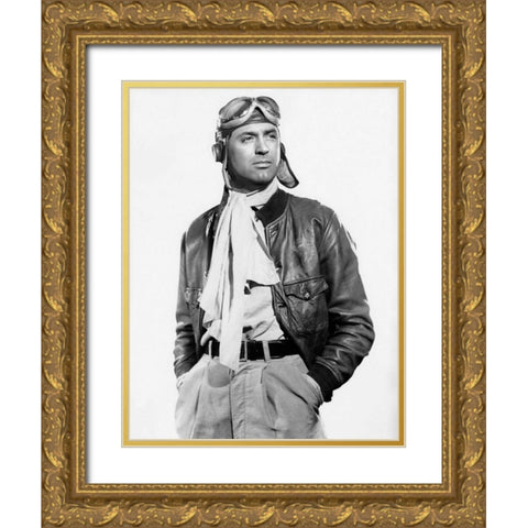 Cary Grant Gold Ornate Wood Framed Art Print with Double Matting by Hollywood Photo Archive