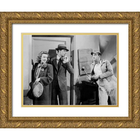 Cary Grant Gold Ornate Wood Framed Art Print with Double Matting by Hollywood Photo Archive