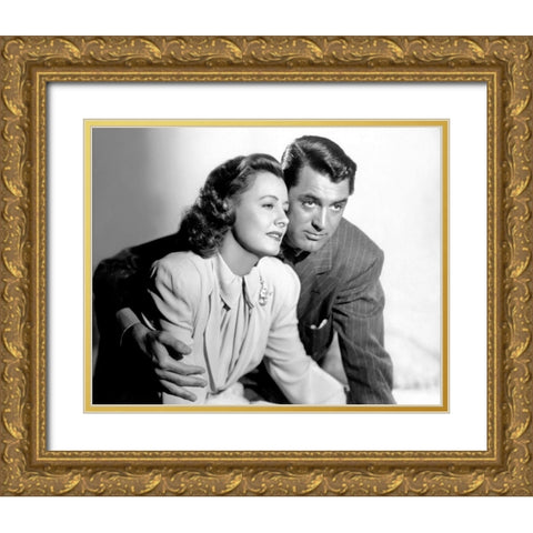 Cary Grant Gold Ornate Wood Framed Art Print with Double Matting by Hollywood Photo Archive