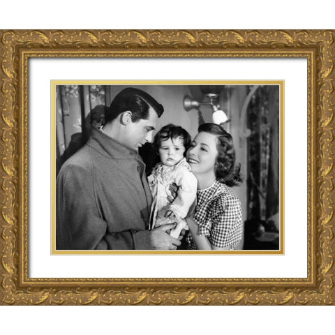 Cary Grant Gold Ornate Wood Framed Art Print with Double Matting by Hollywood Photo Archive