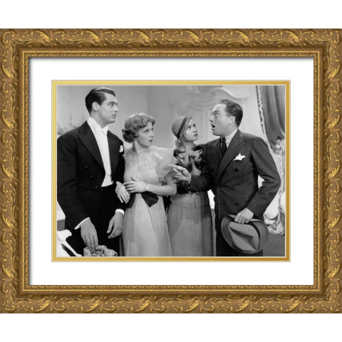 Cary Grant Gold Ornate Wood Framed Art Print with Double Matting by Hollywood Photo Archive