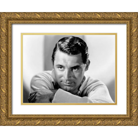 Cary Grant Gold Ornate Wood Framed Art Print with Double Matting by Hollywood Photo Archive