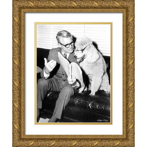 Cary Grant Gold Ornate Wood Framed Art Print with Double Matting by Hollywood Photo Archive