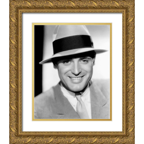 Cary Grant Gold Ornate Wood Framed Art Print with Double Matting by Hollywood Photo Archive