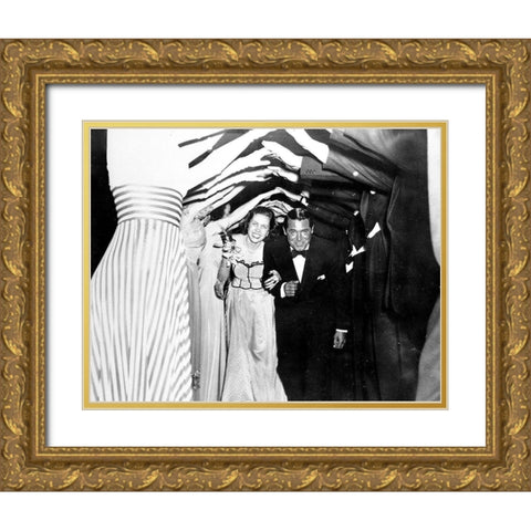 Cary Grant Gold Ornate Wood Framed Art Print with Double Matting by Hollywood Photo Archive