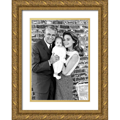 Cary Grant Gold Ornate Wood Framed Art Print with Double Matting by Hollywood Photo Archive