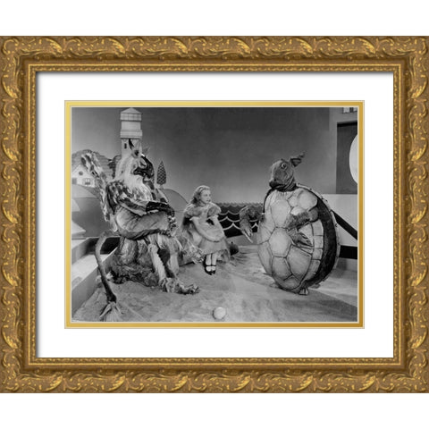 Alice in Wonderland, 1933 Gold Ornate Wood Framed Art Print with Double Matting by Hollywood Photo Archive