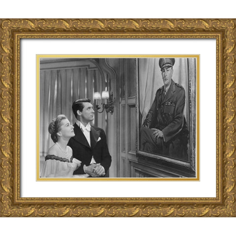 Cary Grant Gold Ornate Wood Framed Art Print with Double Matting by Hollywood Photo Archive