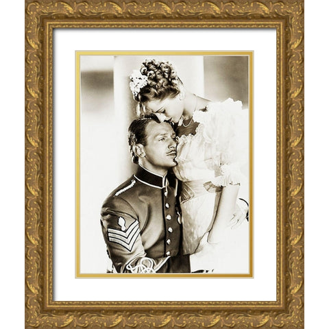Cary Grant - Gunga Din Gold Ornate Wood Framed Art Print with Double Matting by Hollywood Photo Archive