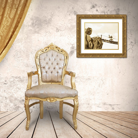 Cary Grant - Gunga Din Gold Ornate Wood Framed Art Print with Double Matting by Hollywood Photo Archive