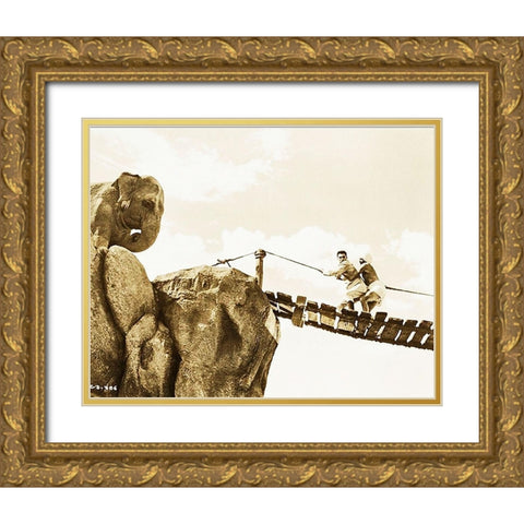 Cary Grant - Gunga Din Gold Ornate Wood Framed Art Print with Double Matting by Hollywood Photo Archive