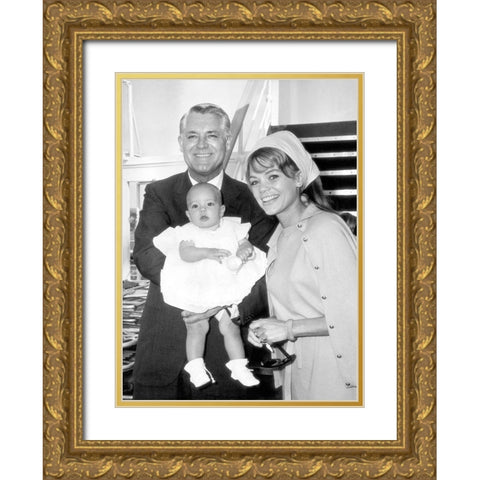 Cary Grant Gold Ornate Wood Framed Art Print with Double Matting by Hollywood Photo Archive