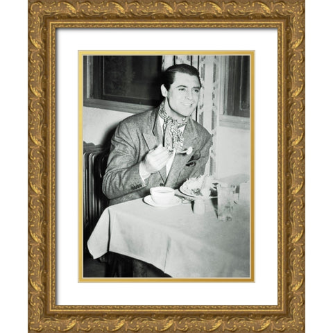 Cary Grant Gold Ornate Wood Framed Art Print with Double Matting by Hollywood Photo Archive