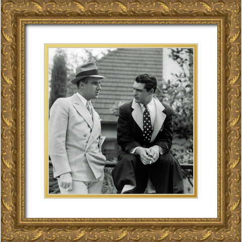 Cary Grant Gold Ornate Wood Framed Art Print with Double Matting by Hollywood Photo Archive