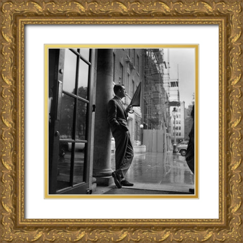 Cary Grant Gold Ornate Wood Framed Art Print with Double Matting by Hollywood Photo Archive