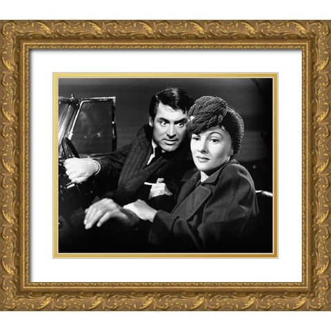 Cary Grant - Suspicion Gold Ornate Wood Framed Art Print with Double Matting by Hollywood Photo Archive