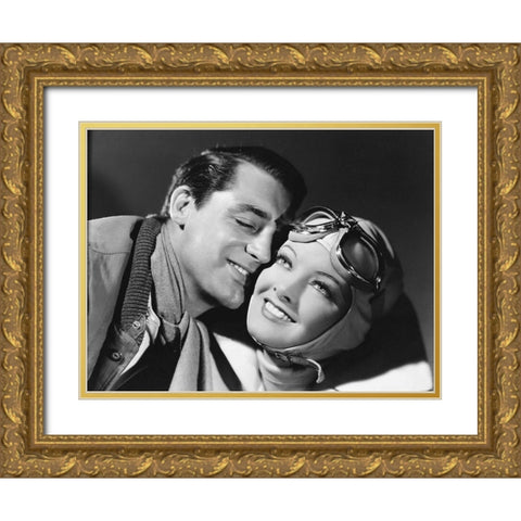 Cary Grant - Dark Wings Gold Ornate Wood Framed Art Print with Double Matting by Hollywood Photo Archive