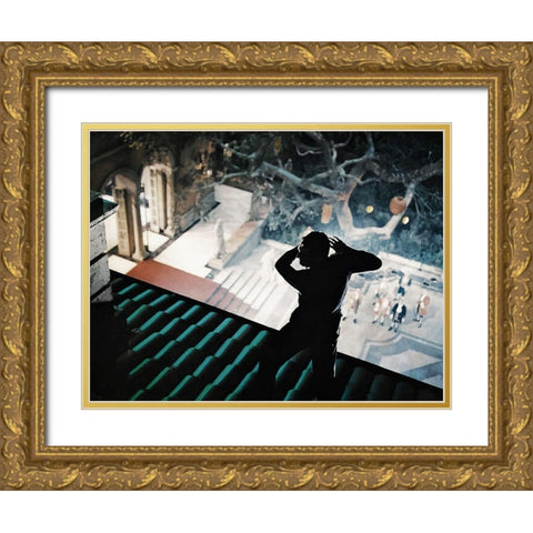 Cary Grant - To Catch A Thief Gold Ornate Wood Framed Art Print with Double Matting by Hollywood Photo Archive