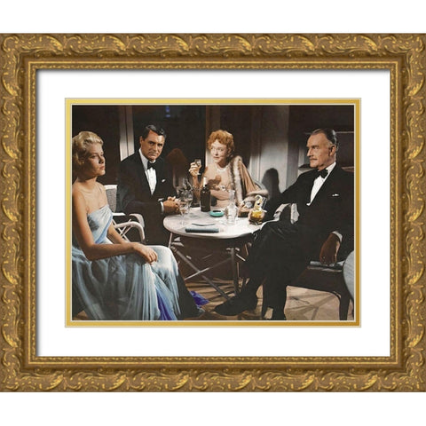 Cary Grant - To Catch A Thief Gold Ornate Wood Framed Art Print with Double Matting by Hollywood Photo Archive
