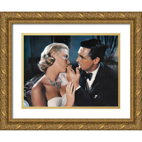 Cary Grant - To Catch A Thief Gold Ornate Wood Framed Art Print with Double Matting by Hollywood Photo Archive