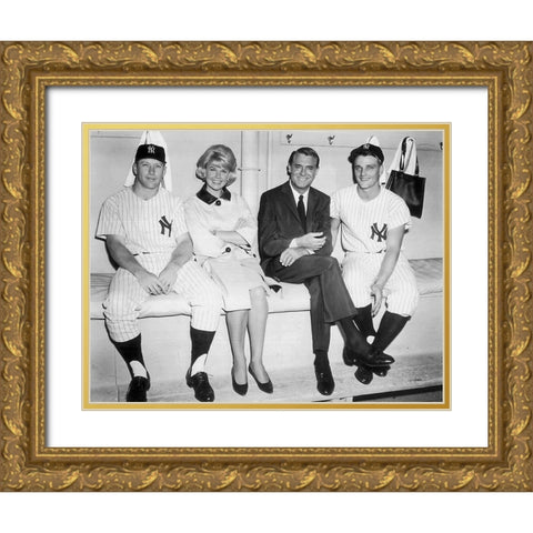 Cary Grant - That Touch of Mink Gold Ornate Wood Framed Art Print with Double Matting by Hollywood Photo Archive