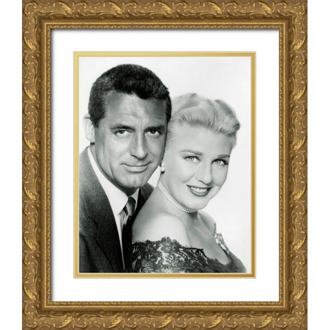 Cary Grant with Ginger Rogers Gold Ornate Wood Framed Art Print with Double Matting by Hollywood Photo Archive