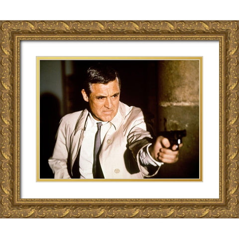 Cary Grant - Charade Gold Ornate Wood Framed Art Print with Double Matting by Hollywood Photo Archive