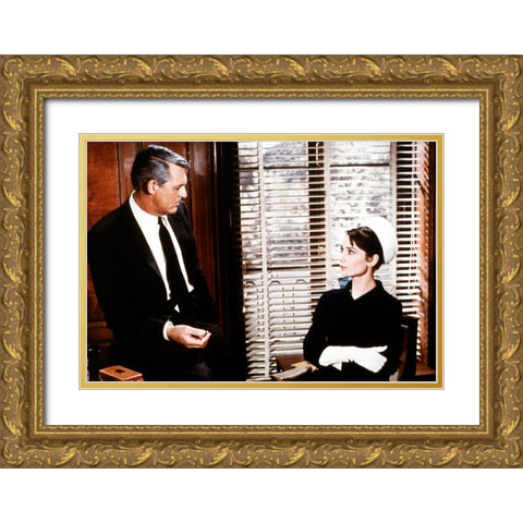 Cary Grant - Charade Gold Ornate Wood Framed Art Print with Double Matting by Hollywood Photo Archive