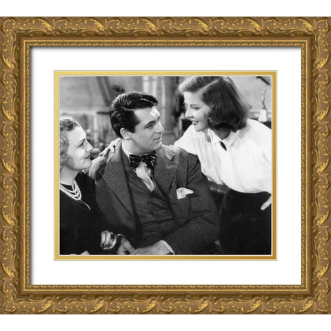 Cary Grant - Holiday Gold Ornate Wood Framed Art Print with Double Matting by Hollywood Photo Archive