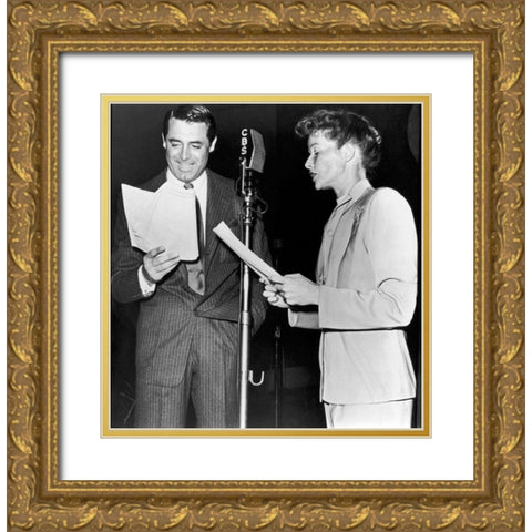 Cary Grant Gold Ornate Wood Framed Art Print with Double Matting by Hollywood Photo Archive