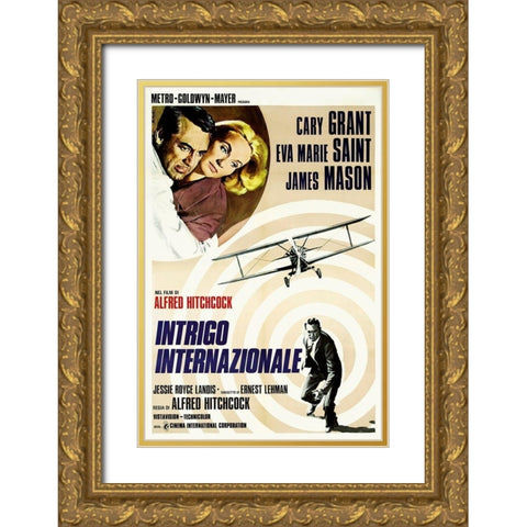 Italian - North by Northwest Gold Ornate Wood Framed Art Print with Double Matting by Hollywood Photo Archive