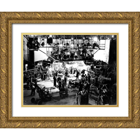 Sunset Boulevard - Demilles Set Gold Ornate Wood Framed Art Print with Double Matting by Hollywood Photo Archive