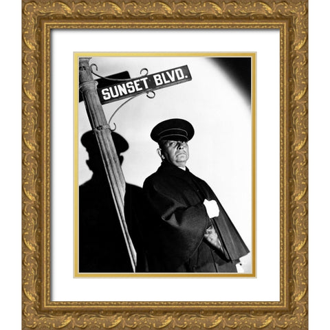Sunset Boulevard Gold Ornate Wood Framed Art Print with Double Matting by Hollywood Photo Archive