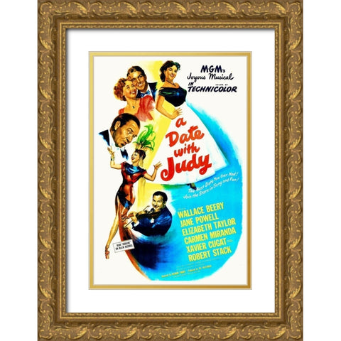 A Date with Judy, 1948 Gold Ornate Wood Framed Art Print with Double Matting by Hollywood Photo Archive