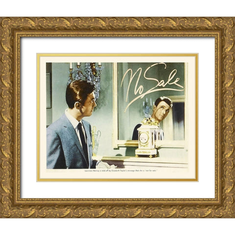 Elizabeth Taylor - Butterfield 8 - Lobby Card Gold Ornate Wood Framed Art Print with Double Matting by Hollywood Photo Archive