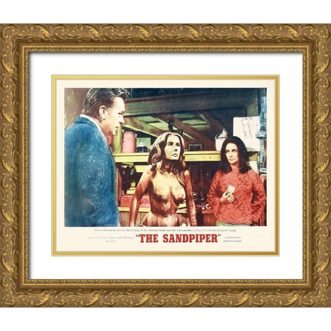 Elizabeth Taylor - Sandpiper - Lobby Card Gold Ornate Wood Framed Art Print with Double Matting by Hollywood Photo Archive
