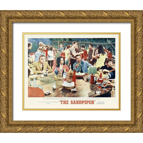 Elizabeth Taylor - Sandpiper - Lobby Card Gold Ornate Wood Framed Art Print with Double Matting by Hollywood Photo Archive