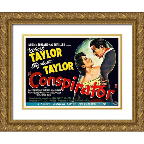 The Conspirator - 1949 Gold Ornate Wood Framed Art Print with Double Matting by Hollywood Photo Archive