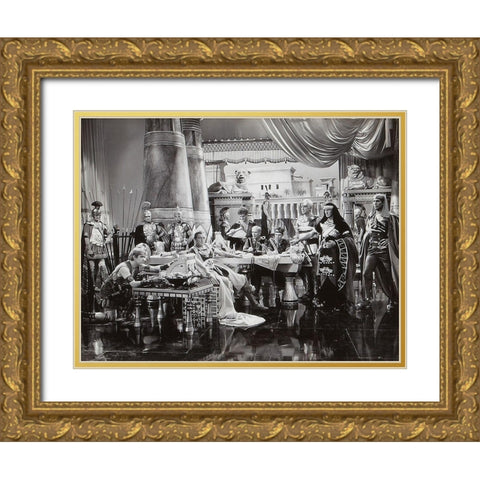 Cleopatra - 1934 Gold Ornate Wood Framed Art Print with Double Matting by Hollywood Photo Archive