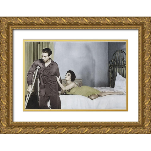 Cat on a Hot Tin Roof Gold Ornate Wood Framed Art Print with Double Matting by Hollywood Photo Archive