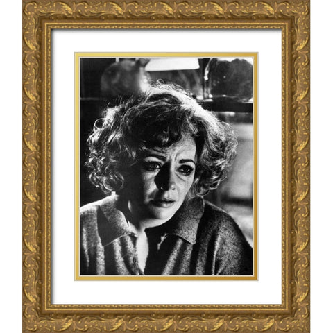 Elizabeth Taylor Gold Ornate Wood Framed Art Print with Double Matting by Hollywood Photo Archive