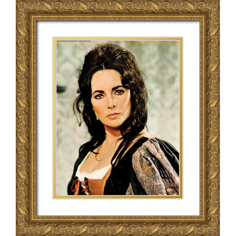 Elizabeth Taylor - Taming of the Shrew Gold Ornate Wood Framed Art Print with Double Matting by Hollywood Photo Archive