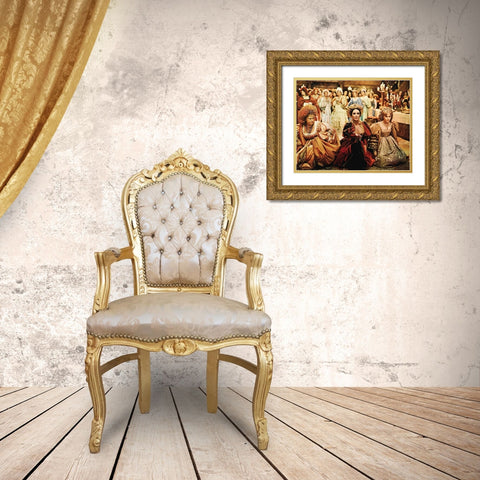 Elizabeth Taylor in The Taming of the Shrew Gold Ornate Wood Framed Art Print with Double Matting by Hollywood Photo Archive