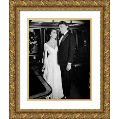 Elizabeth Taylor Gold Ornate Wood Framed Art Print with Double Matting by Hollywood Photo Archive