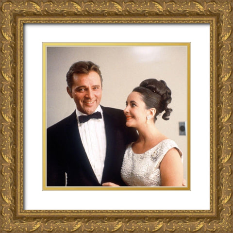 Elizabeth Taylor Gold Ornate Wood Framed Art Print with Double Matting by Hollywood Photo Archive