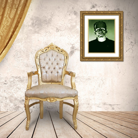 Boris Karloff - Frankenstein Gold Ornate Wood Framed Art Print with Double Matting by Hollywood Photo Archive