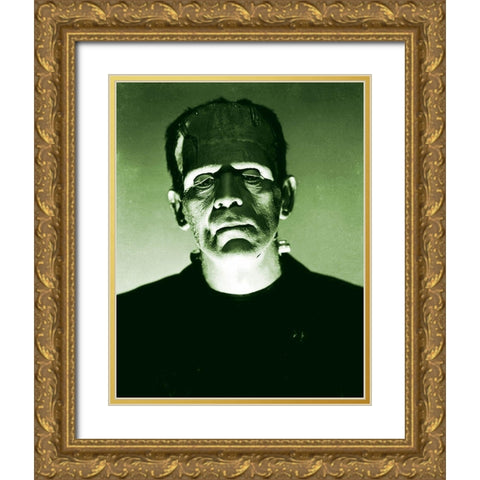 Boris Karloff - Frankenstein Gold Ornate Wood Framed Art Print with Double Matting by Hollywood Photo Archive