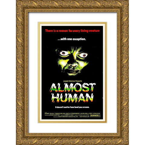 Almost Human Gold Ornate Wood Framed Art Print with Double Matting by Hollywood Photo Archive