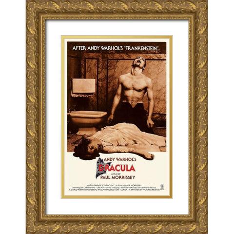 Andy Warhols Dracula Gold Ornate Wood Framed Art Print with Double Matting by Hollywood Photo Archive